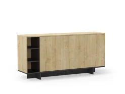 Dressoir Cequoia 3p3n 170cm Eiken/silky Zwart - Giga Meubel