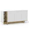 Dressoir Cequoia 3p3n 170cm Wit/eiken - Giga Meubel