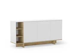 Dressoir Cequoia 3p3n 170cm Wit/eiken - Giga Meubel