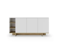 Dressoir Cequoia 3p3n 170cm Wit/eiken - Giga Meubel