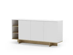 Dressoir Cequoia 3p3n 170cm Wit/eiken - Giga Meubel
