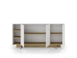 Dressoir Cequoia 3p3n 170cm Wit/eiken - Giga Meubel