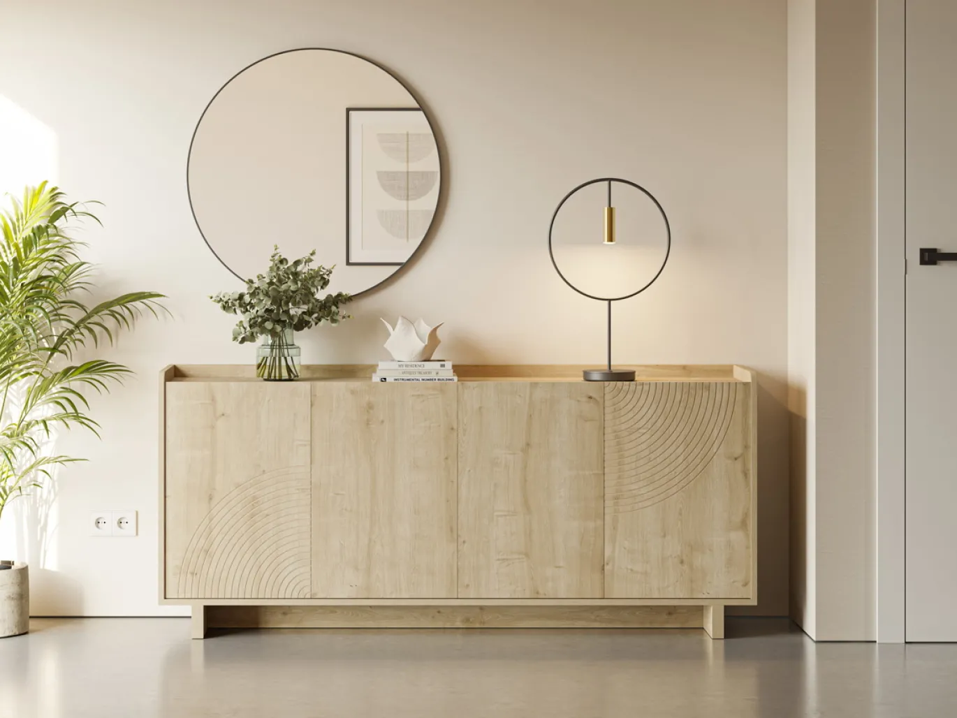 Dressoir Daira 4d 180cm Eiken - Giga Meubel
