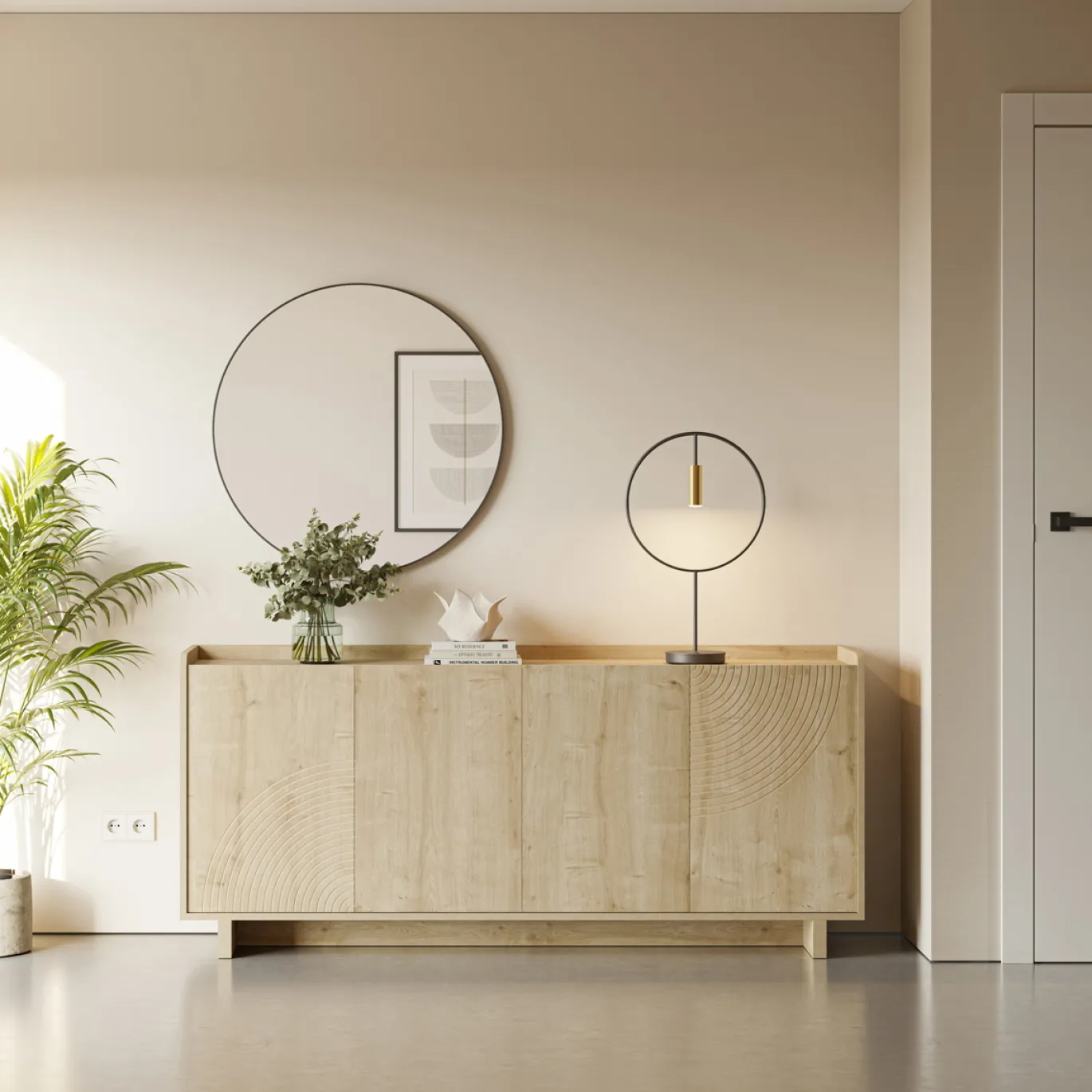 Dressoir Daira 4d 180cm Eiken - Giga Meubel