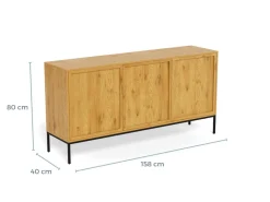 Dressoir Darvo Wild Eiken Naturel 158cm - Giga Living