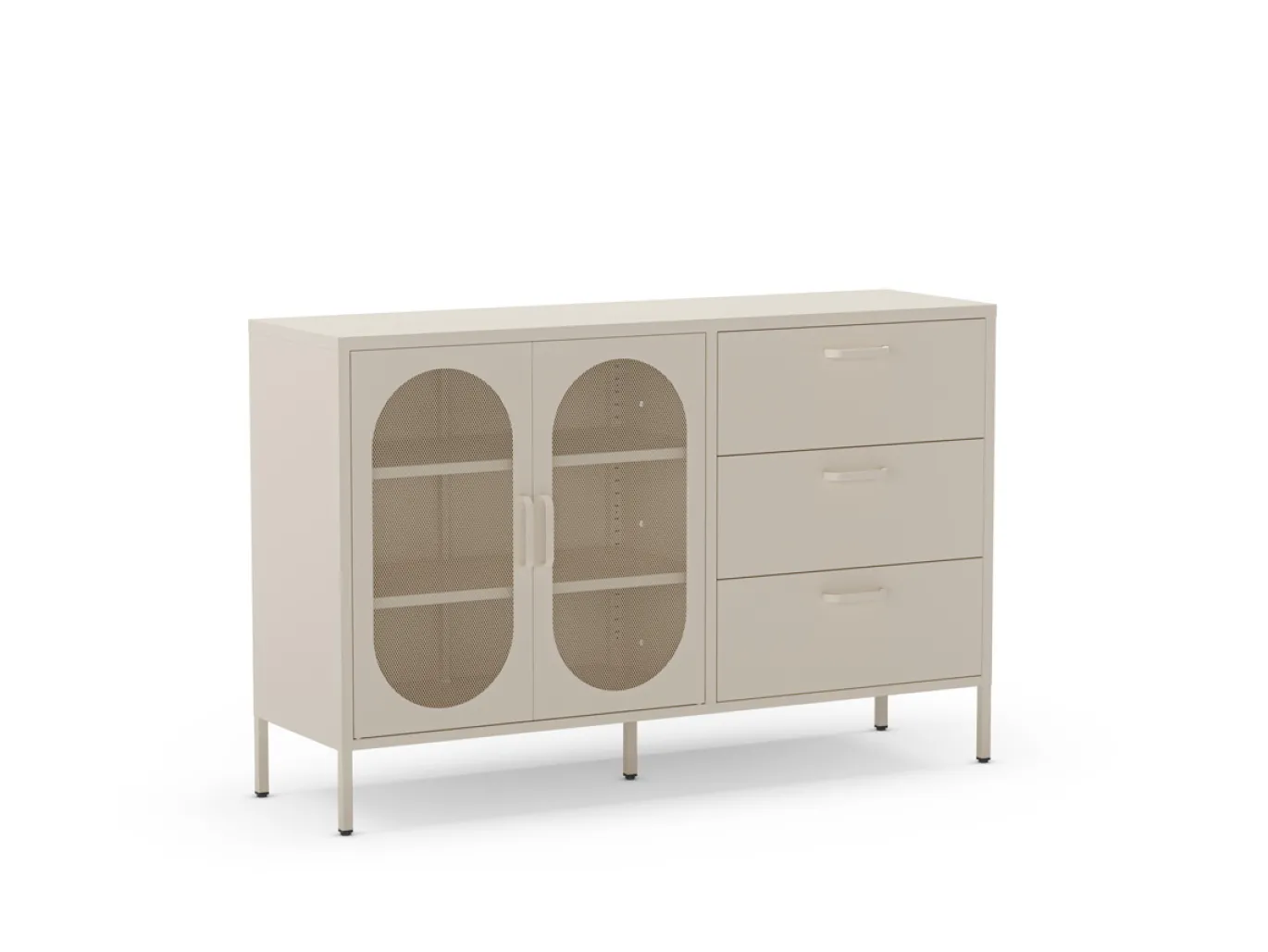 Dressoir Diora 2d3L 140cm Crème - Giga Meubel