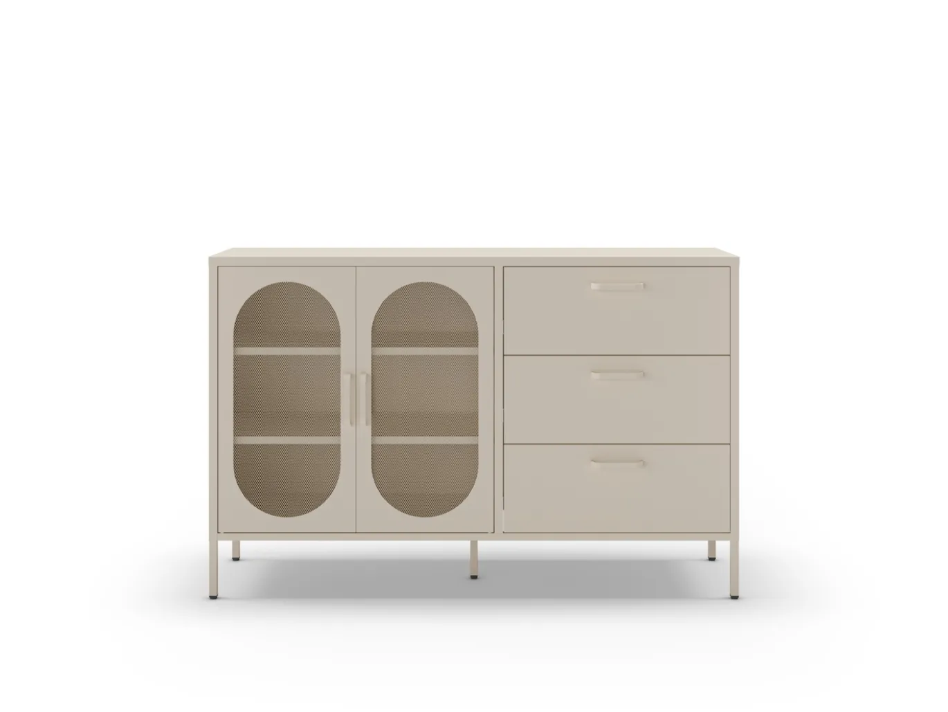 Dressoir Diora 2d3L 140cm Crème - Giga Meubel