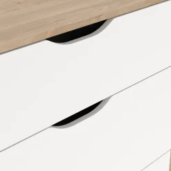 Dressoir Dubbel Ikast 4+ 2 lades Hickory/Wit - Giga Living