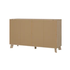 Dressoir Dubbel Ikast 4+ 2 lades Hickory/Wit - Giga Living