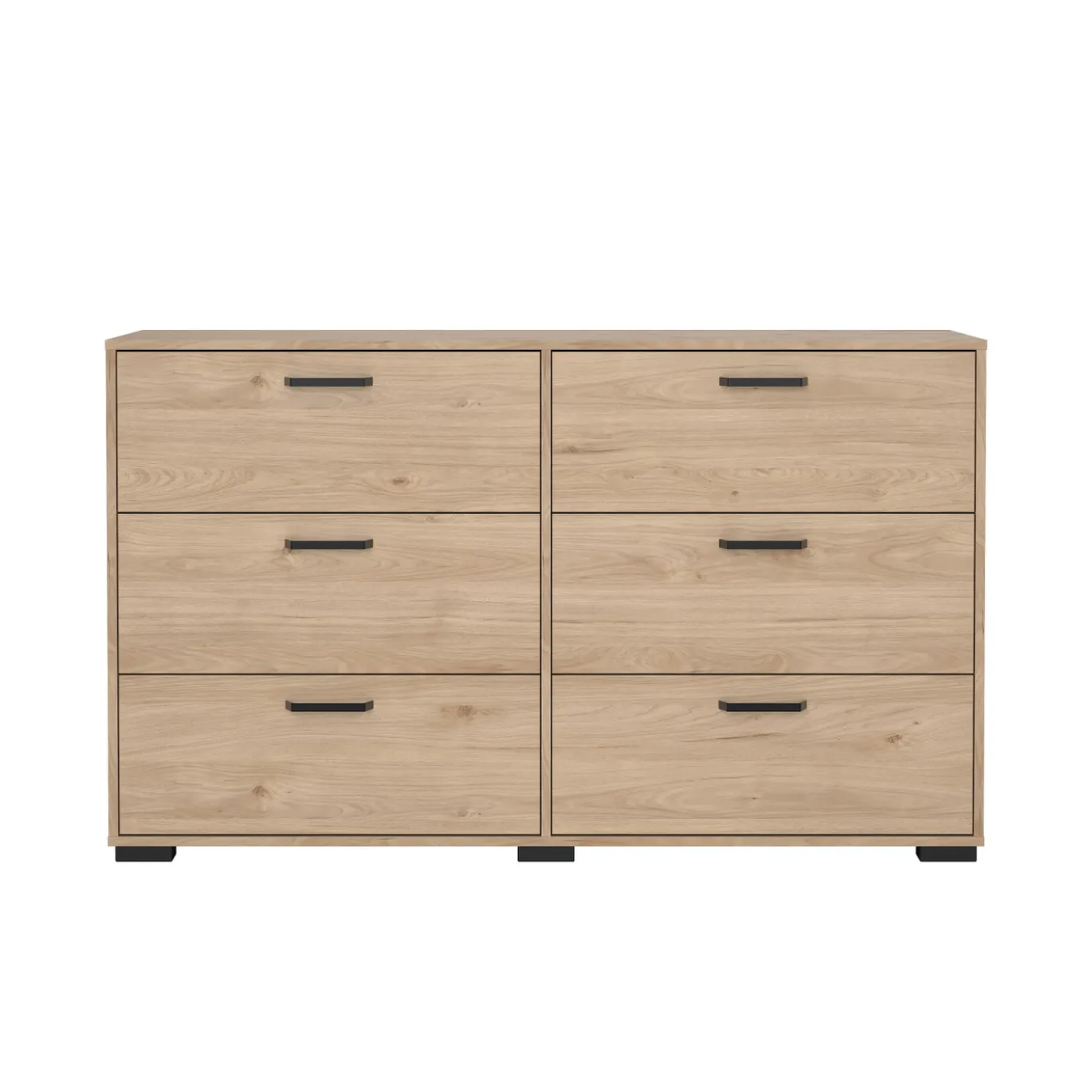 Dressoir Dubbel Sofia 6 lades Hickory - Giga Living