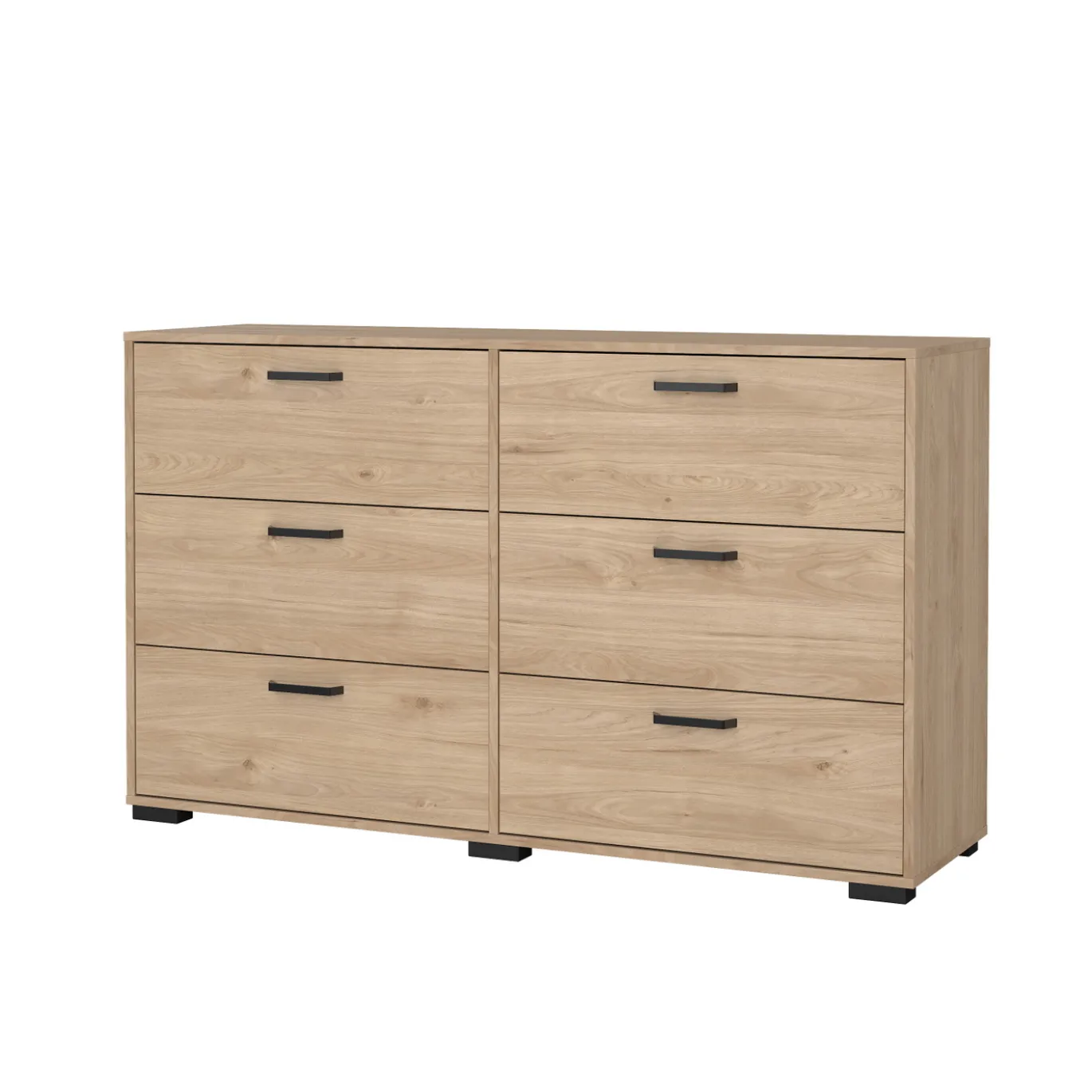 Dressoir Dubbel Sofia 6 lades Hickory - Giga Living