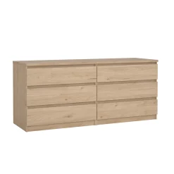 Dressoir Dubbel Ylva 6 lades Hickory - Giga Living