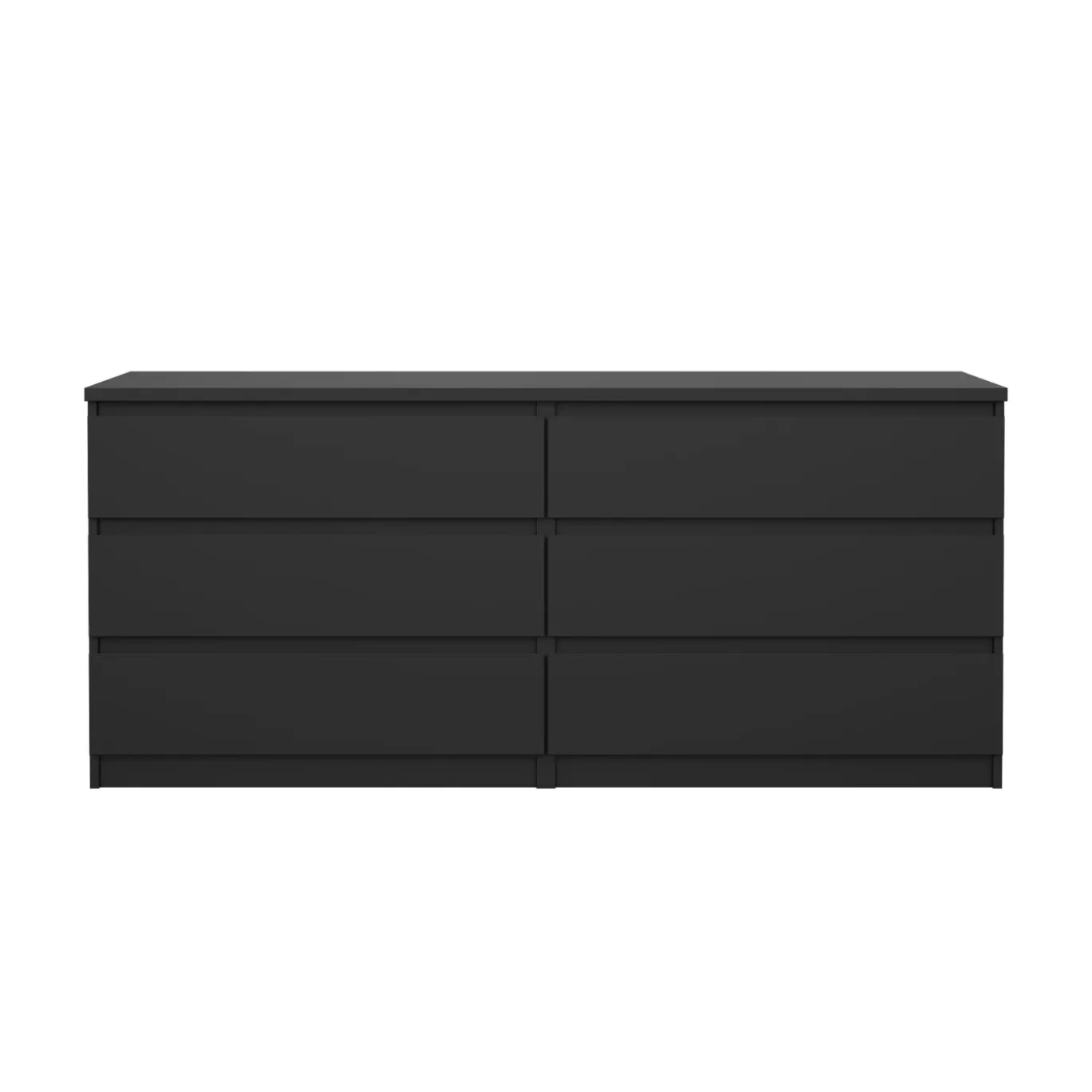 Dressoir Dubbel Ylva 6 lades Matzwart - Giga Living