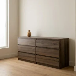 Dressoir Dubbel Ylva 6 lades Truffle - Giga Living