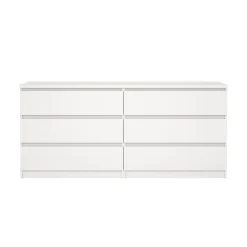 Dressoir Dubbel Ylva 6 lades Wit - Giga Living