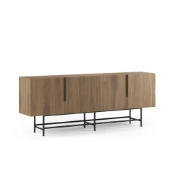 Dressoir Eldia 4d 200cm Eiken-ud met Metaal - Giga Meubel