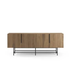 Dressoir Eldia 4d 200cm Eiken-ud met Metaal - Giga Meubel