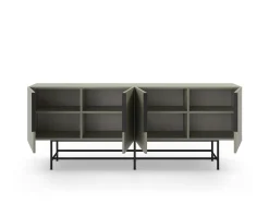 Dressoir Eldia 4d 200cm Groen met Metaal - Giga Meubel