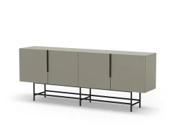 Dressoir Eldia 4d 200cm Groen met Metaal - Giga Meubel