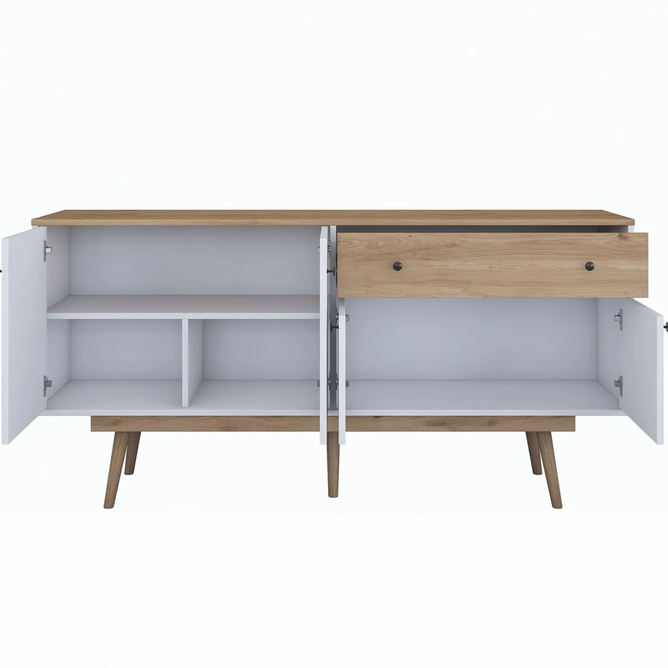 Dressoir Gerda Wit/Naturel 180cm