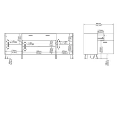 Dressoir Ikast Wit Jackson Hickory 196cm - Giga Living