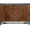Dressoir Japandi Bruin met Marmer - Giga Meubel