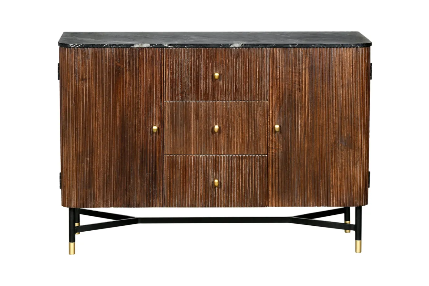 Dressoir Japandi Bruin met Marmer - Giga Meubel