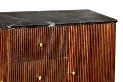 Dressoir Japandi Bruin met Marmer - Giga Meubel