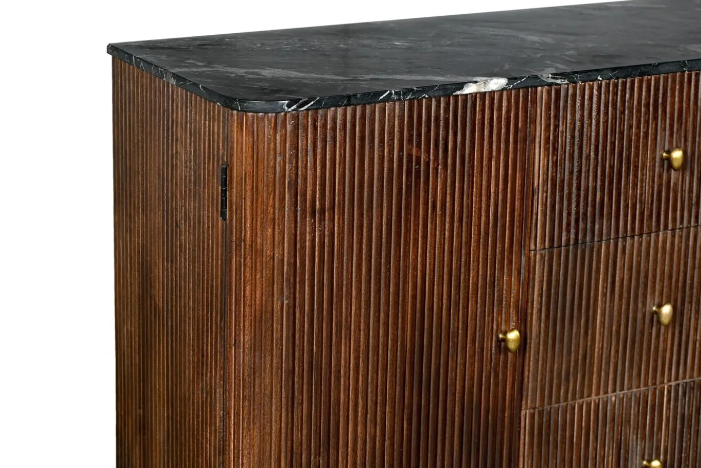 Dressoir Japandi Bruin met Marmer - Giga Meubel