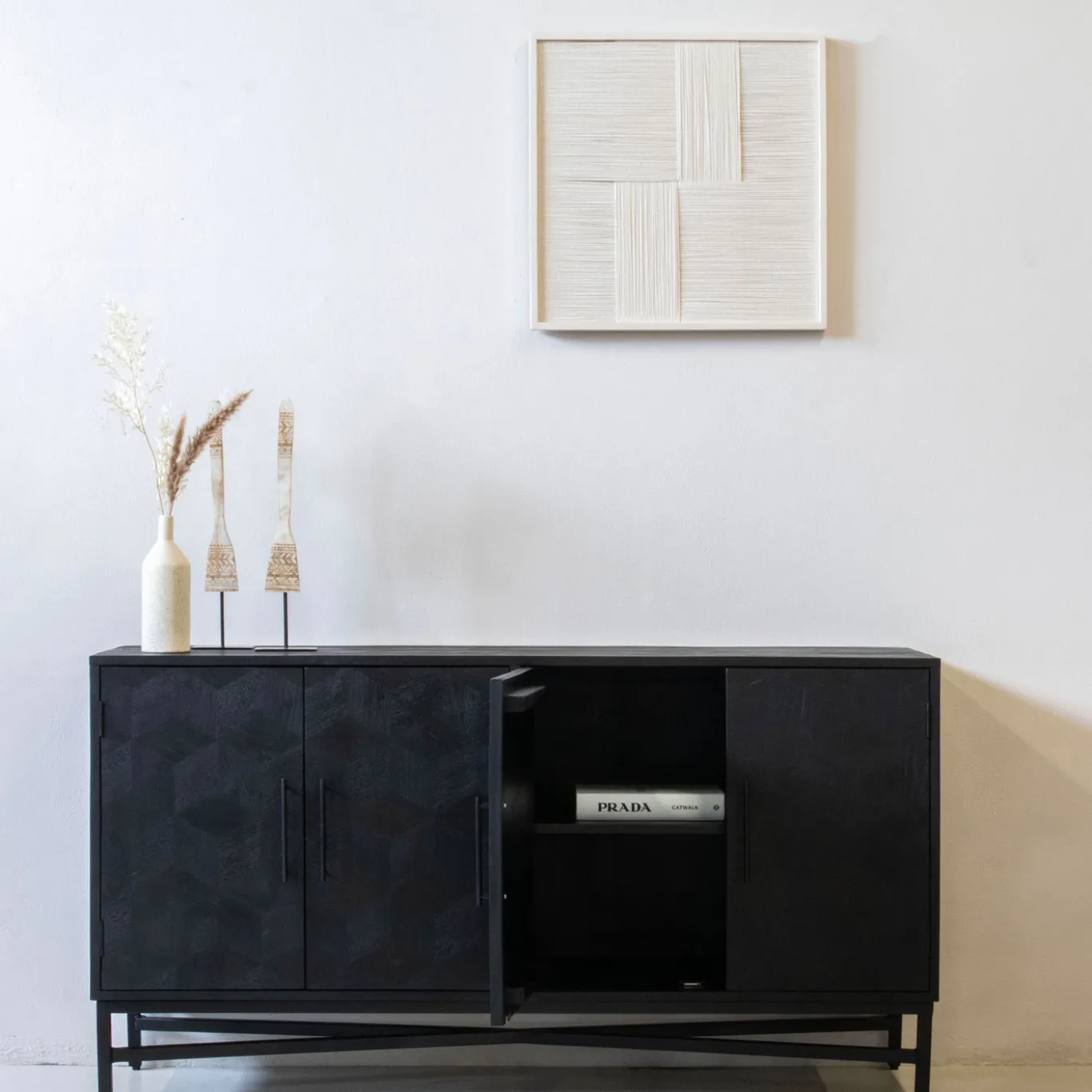 Dressoir Jazz Zwart 160cm - Giga Meubel