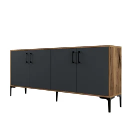 Dressoir Kiev Melamine Walnoot Antraciet