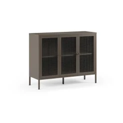 Dressoir Layna 3d 120cm Mokka Glas - Giga Meubel
