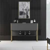 Dressoir Luxe Antraciet/Goud 120cm