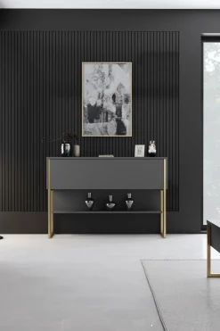 Dressoir Luxe Antraciet/Goud 120cm
