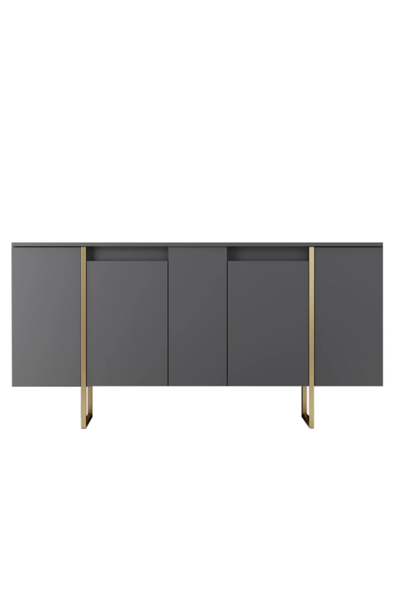Dressoir Luxe Antraciet/Goud 160cm