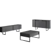 Dressoir Luxe Antraciet/Zwart 160cm