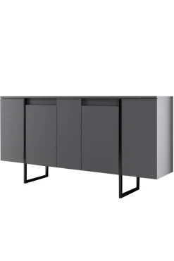 Dressoir Luxe Antraciet/Zwart 160cm