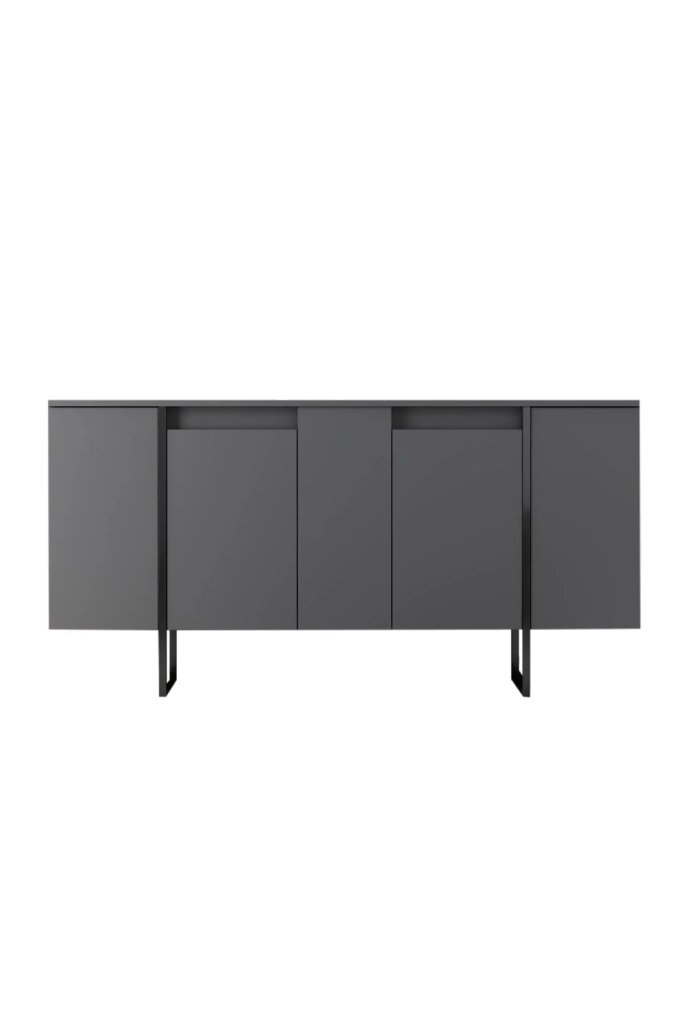 Dressoir Luxe Antraciet/Zwart 160cm