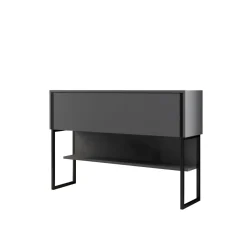 Dressoir Luxe Antraciet/Zwart 120cm