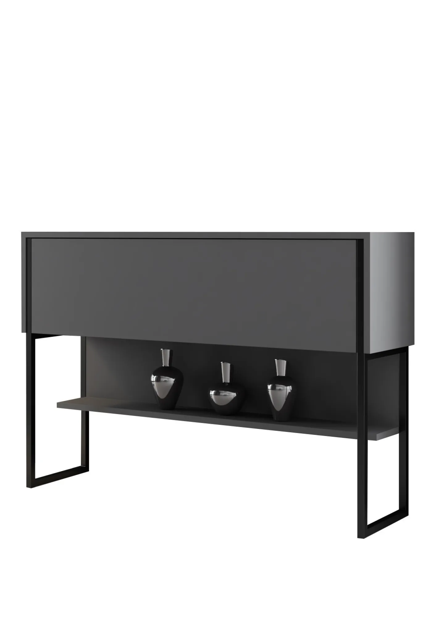 Dressoir Luxe Antraciet/Zwart 120cm