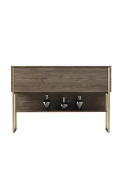 Dressoir Luxe Walnoot/Goud 120cm