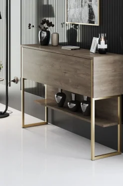 Dressoir Luxe Walnoot/Goud 120cm