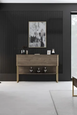 Dressoir Luxe Walnoot/Goud 120cm