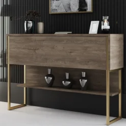 Dressoir Luxe Walnoot/Goud 120cm