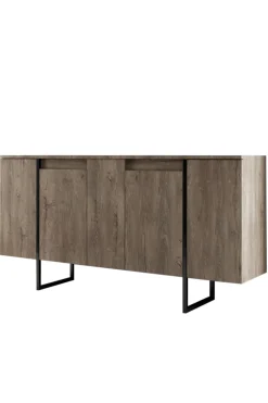 Dressoir Luxe Walnoot/Zwart 160cm