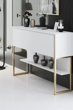 Dressoir Luxe Wit/Goud 120cm
