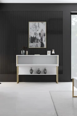 Dressoir Luxe Wit/Goud 120cm