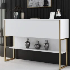 Dressoir Luxe Wit/Goud 120cm