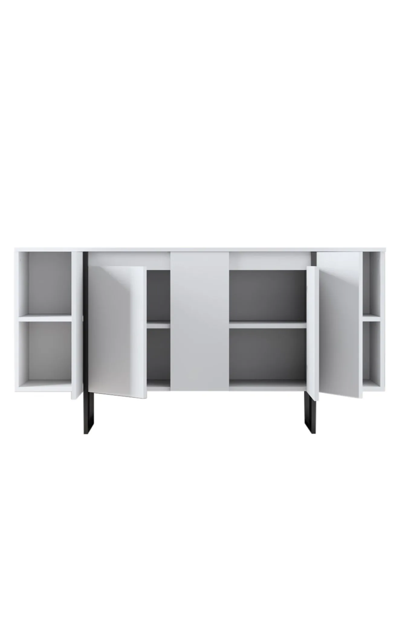 Dressoir Luxe Wit/Zwart 160cm