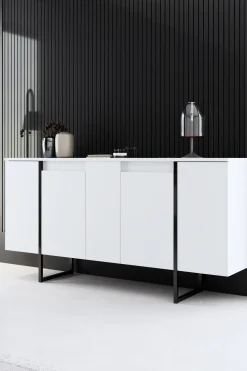 Dressoir Luxe Wit/Zwart 160cm